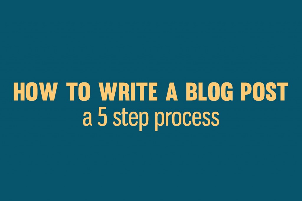 How to Write a Blog Post [Infographic]