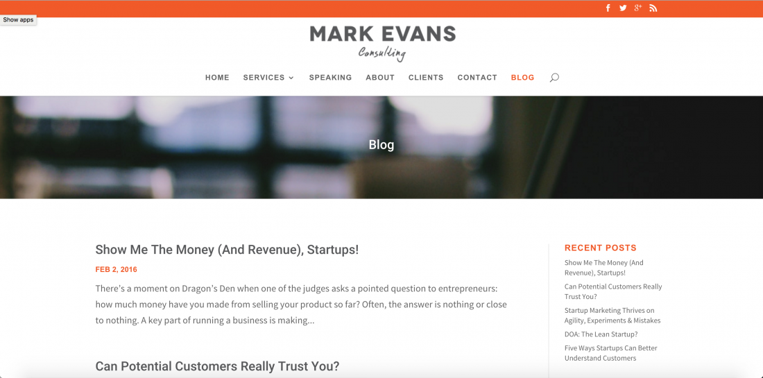 Mark Evans Blog